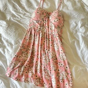 pink sundress floral